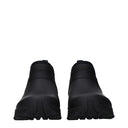 Black Cotton Ankle Boots