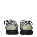 Green Fabric Slip-On Loafers