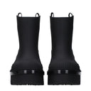 Black Cotton Ankle Boots
