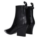 Black Leather Ankle Boots