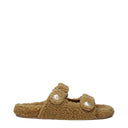 Brown Fabric Slippers