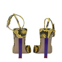 Yellow Leather High Heel Pumps