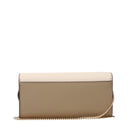 Beige Leather Clutch Bag