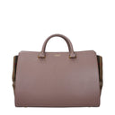 Gray Leather Handbag