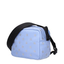 Light Blue Fabric Crossbody Bag