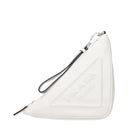 White Leather Clutch Bag