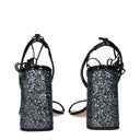 Black Leather Platform Sandals