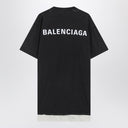Faded black double Balenciaga Back T-shirt