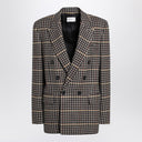 Saint Laurent Double-breasted checked wool jacket