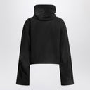 Balenciaga Cropped jacket with hood in black