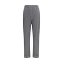 Gray Cotton Casual Pants