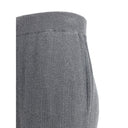 Gray Cotton Casual Pants