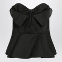 Alexander McQueen Black corset top in silk blend