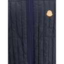 Blue Polyamide Sleveless Jacket