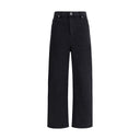 Black Cotton High-Waisted Jean