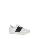 White Calf Leather Bos Taurus Low Top Sneakers