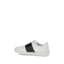 White Calf Leather Bos Taurus Low Top Sneakers
