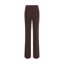 Brown Viscose Casual Pants