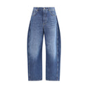 Blue Cotton Relaxed Fit Jeans