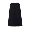 Black Wool Casual Dress