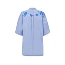 Camisa de algodón azul