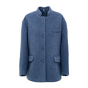 Chaquetas y abrigo de lana azul claro