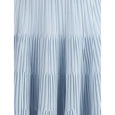 Light Blue Viscose Mini Skirt