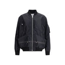 Black Nylon Bomber