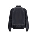 Black Nylon Bomber