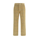 Brown Cotton Casual Pants