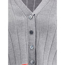 Gray Fleece Wool Cardigan