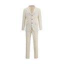 Cream Cotton Two-Piece Suit