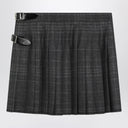 Balenciaga Grey shadow-effect tartan mini skirt