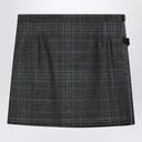 Balenciaga Grey shadow-effect tartan mini skirt