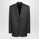 Balenciaga Grey pinstripe wool single-breasted jacket