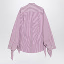 Balenciaga White/plum striped cotton shirt
