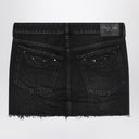 Balenciaga Washed black City mini denim skirt