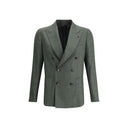 Bicolor Fleece Wool Blazer