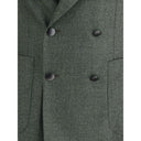 Bicolor Fleece Wool Blazer