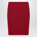 Saint Laurent Red satin pencil skirt
