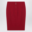 Saint Laurent Red satin pencil skirt