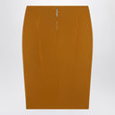 Saint Laurent Ochre yellow satin pencil skirt