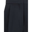 Black Acetate Casual Pants