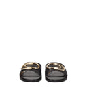 Black Leather Slippers