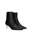 Black Leather Ankle Boots
