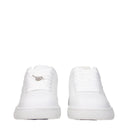 White Leather Low Top Sneakers