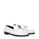White Leather Slip-On Loafers