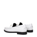 White Leather Slip-On Loafers
