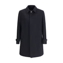 Black Fleece Wool Trench Coat