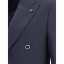 Blue Fleece Wool Blazer